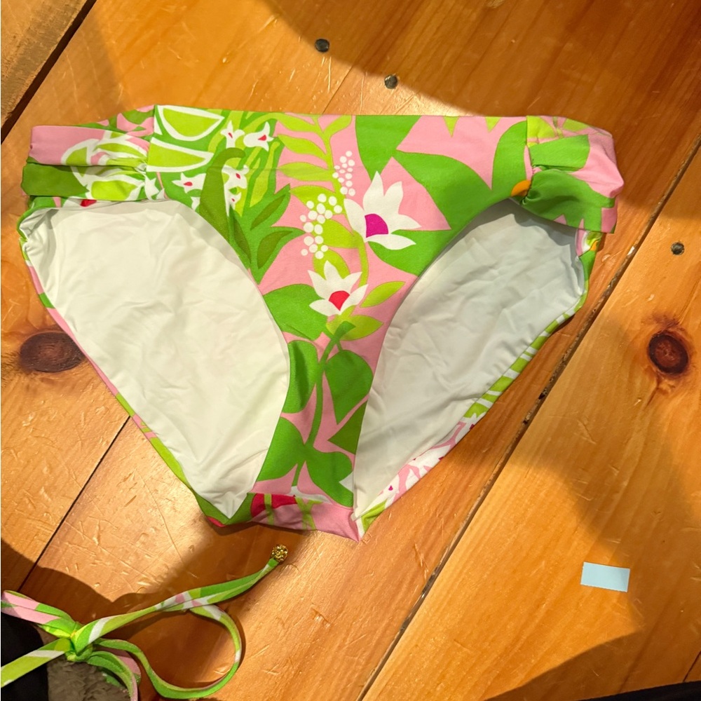 Trina Turk Pink and Green Floral Bikini Bottom